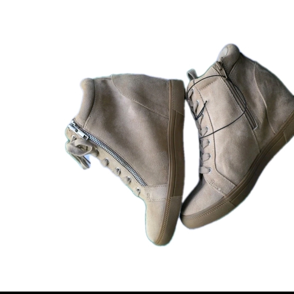 Maurices Beige Heeled Boots with Zipper - Picture 6 of 8